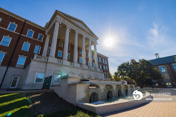 Sunny view of the Southern Methodist University