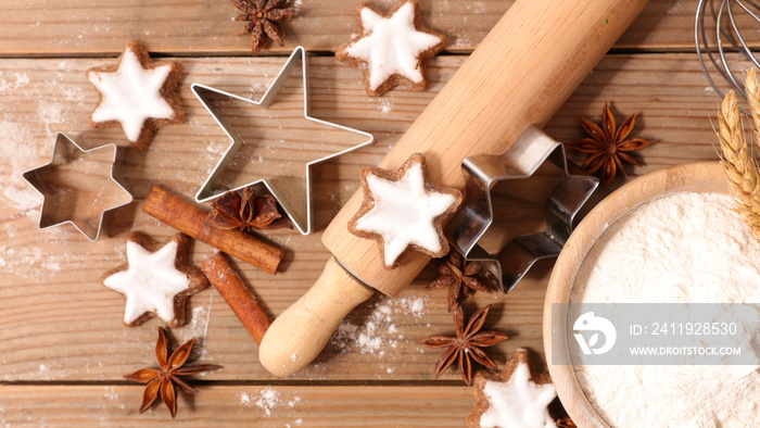 baking christmas cookie