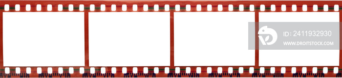 Film strip with copy space blank picture frames for photo isolated