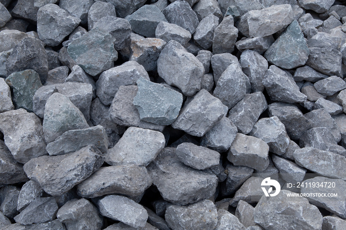 Crushed stone construction materials.Crushed stone texture background.