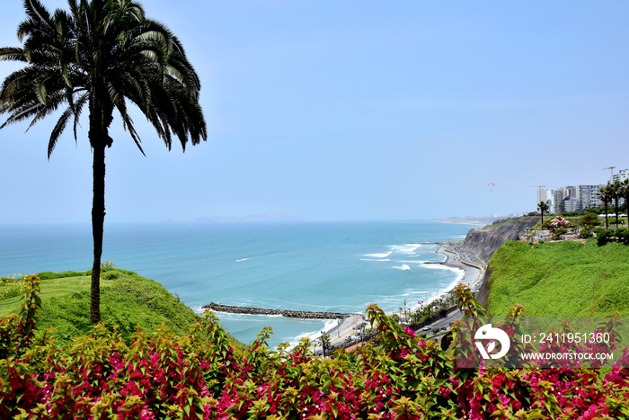 Coastline in Lima, Peru