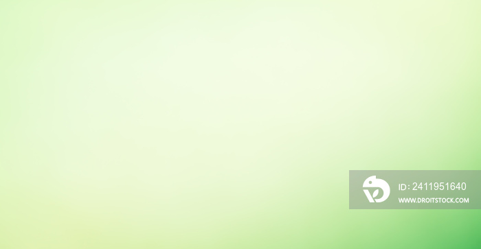 Abstract blurred gradient background in bright colors. green background texture banner template.