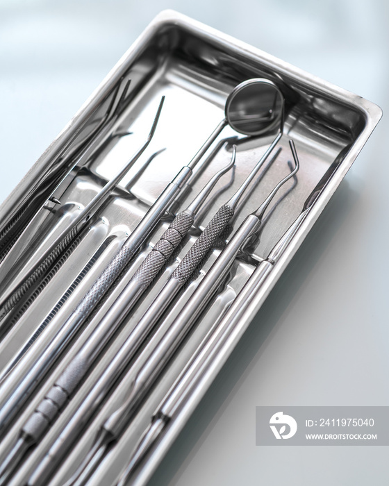 set of dental tools