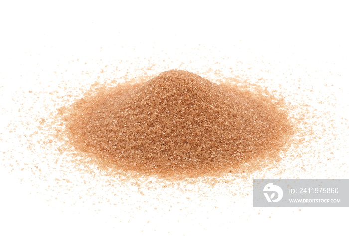 Brown sugar isolated on white background