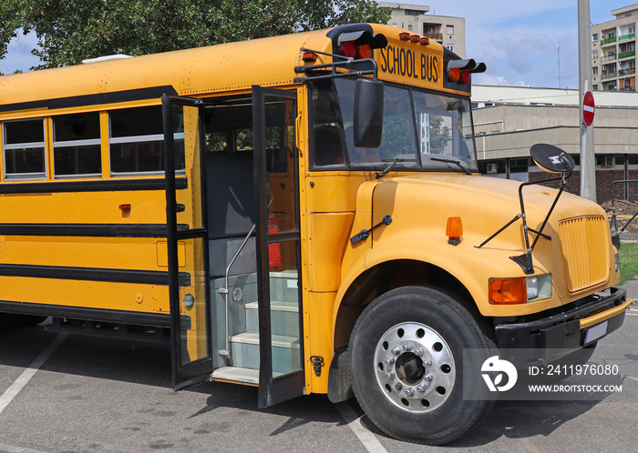 School bus at the parking lot