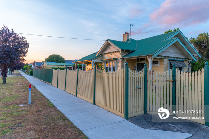 Traditional wooden houses at Colac, Australia