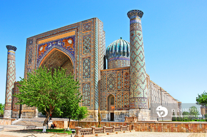 The Registan -  the heart of the ancient city of Samarkand  in Uzbekistan  