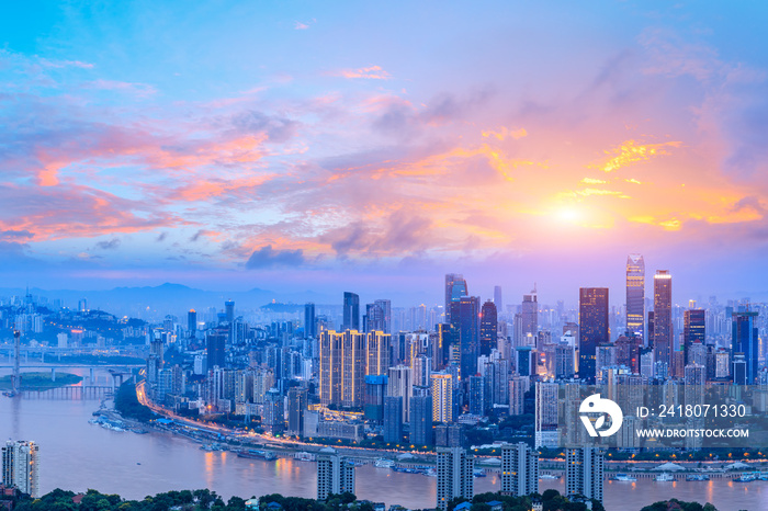 Architectural scenery and city skyline in Chongqing