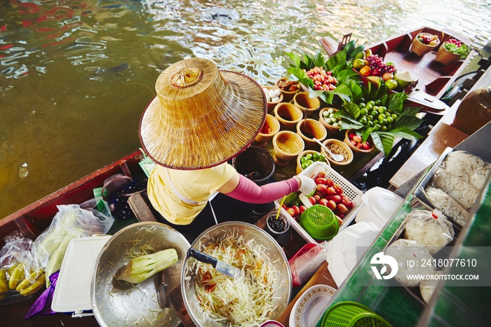 Floating market in Bangkok