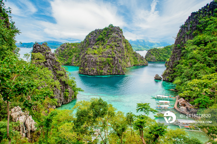 landscape of Coron, Busuanga island, Palawan