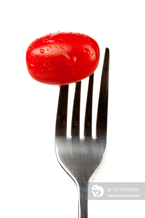 小西红柿和叉子
