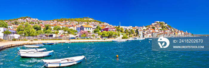 Colorful city of Sibenik panoramic view