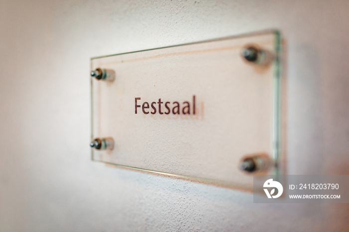 Festsaal Schild