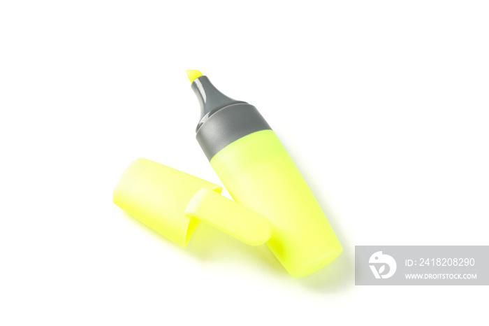 Color office highlighter isolated on white background