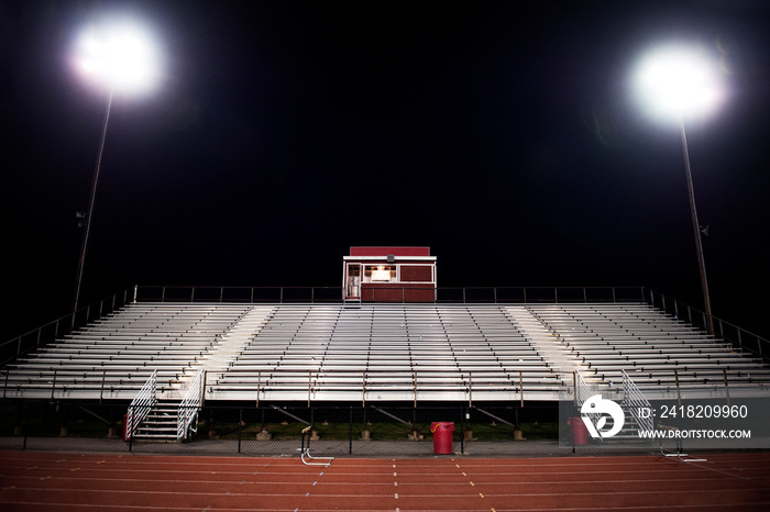 View of empty stadium at night