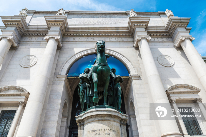 Equestrian Statue of Theodore Roosevelt in New York City, USA