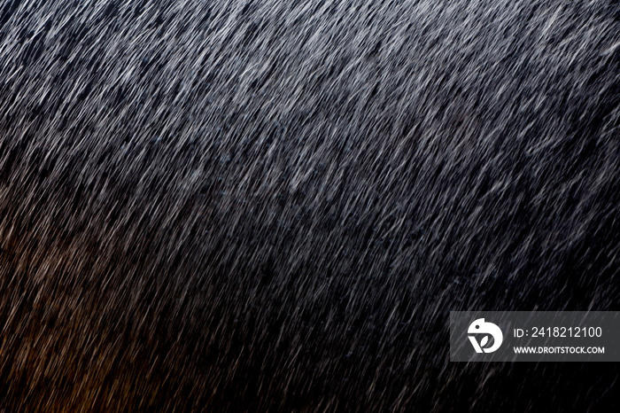 abstract rain texture background. background rain in night light