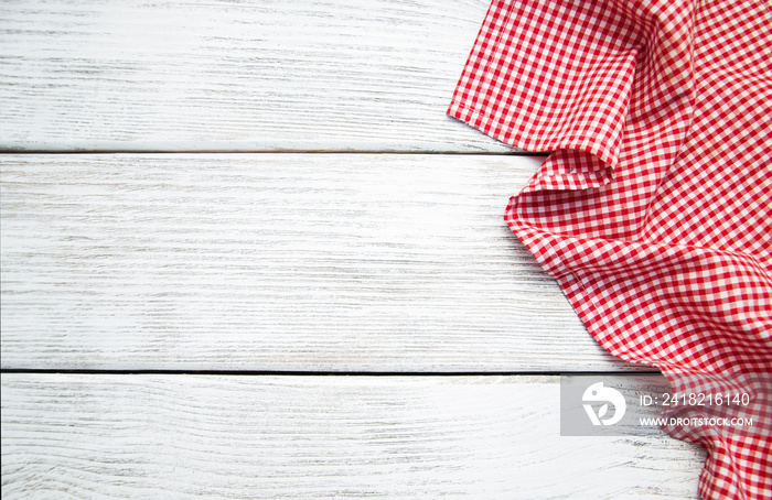 napkin on the wooden background