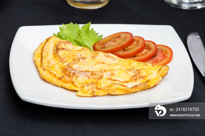 Omelet eggs breakfast