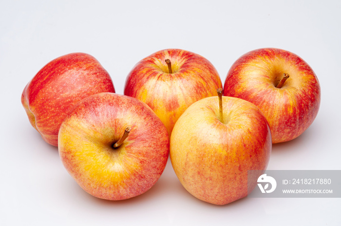 Ripe red apple isolated on white