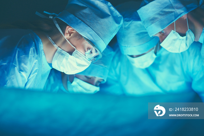 Young surgery team in the operating room