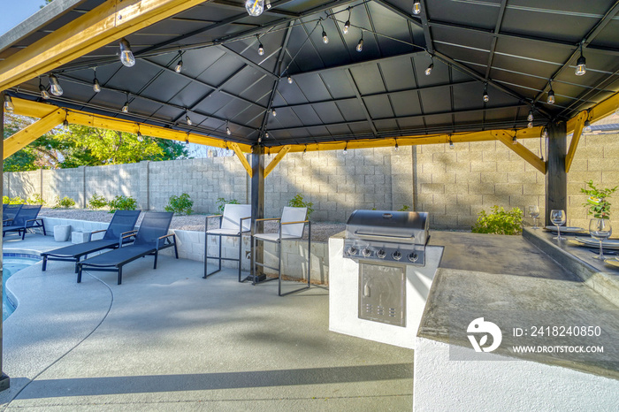 Patio gazebo grill