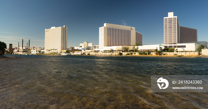 Laughlin Nevada Colorado River Waterfront Downtown City天际线