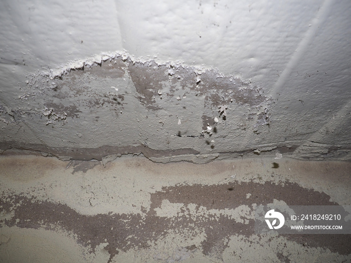 dampness moisture on wall and ceiling