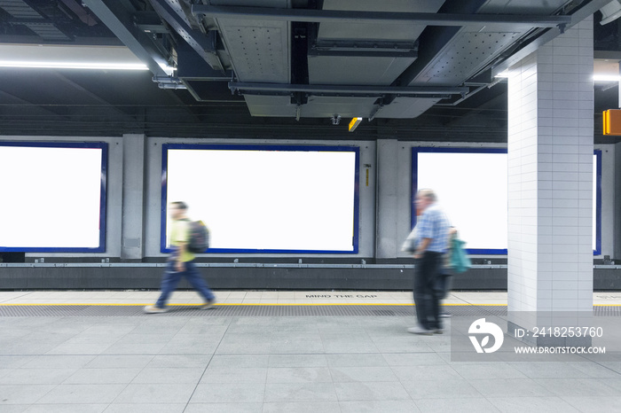 Billboard in the subway station