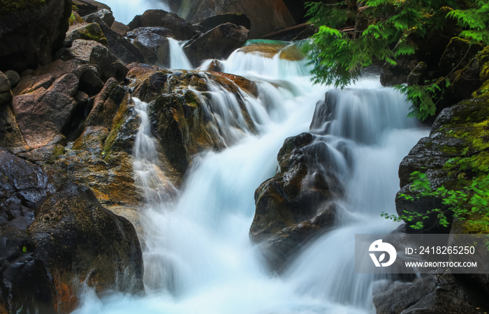 Water falls in North Cascades national park