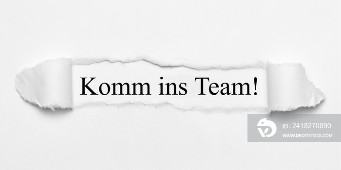 Komm ins Team!