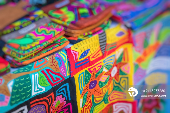 Street stall with hand-made souvenirs from Panama city