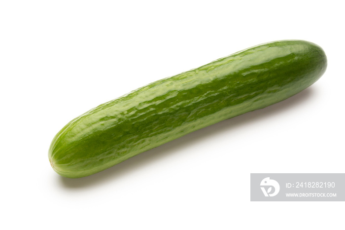 Fresh cucumber on white background.