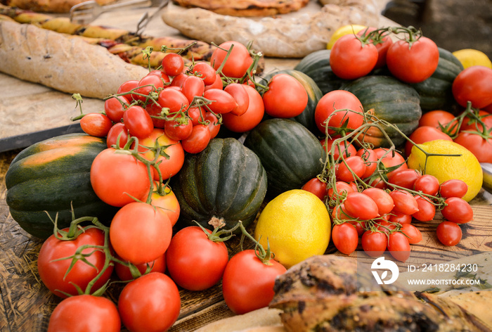 Healthy fresh autumn vegetables