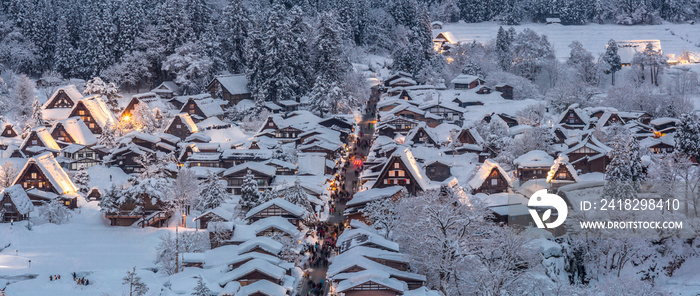 Shirakawago light-up Panorama