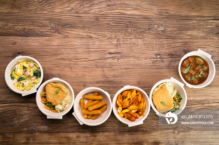 Healthy Food Delivery Box. Lunch Prep