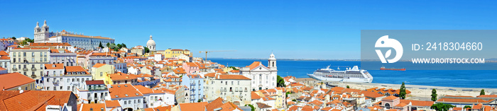 Panorama from Lisbon in Portugal