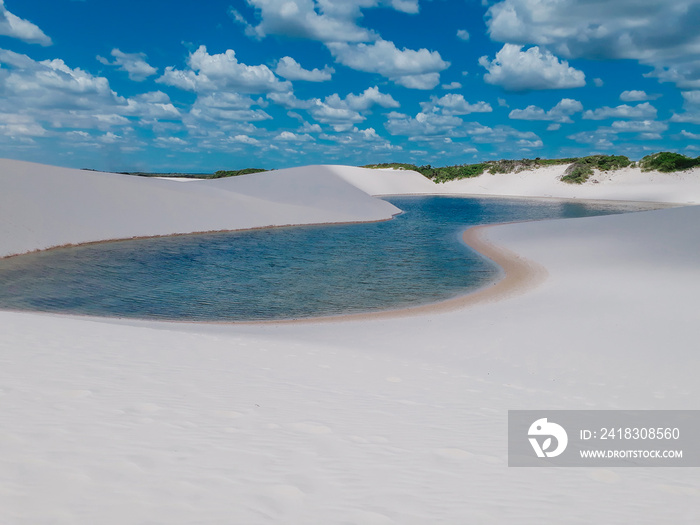 Lagoon at Lençóis Maranhenses National Park, Barrerinhas, Maranhão, Brazil