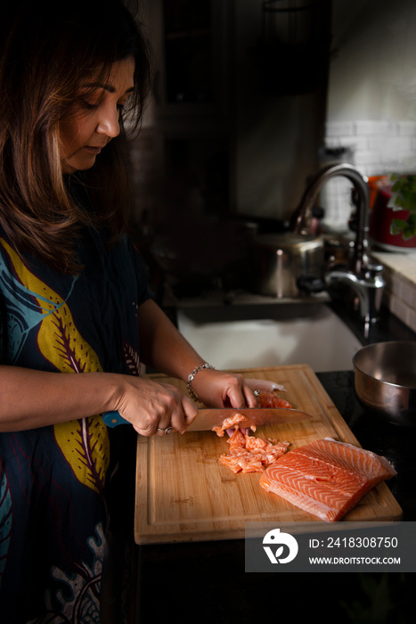Woman preparing a meal