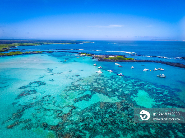 Isabela Island, Galapagos Island, Ecuador, aerial shot