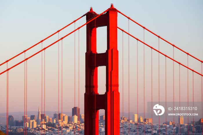 Golden Gate View At Dusk