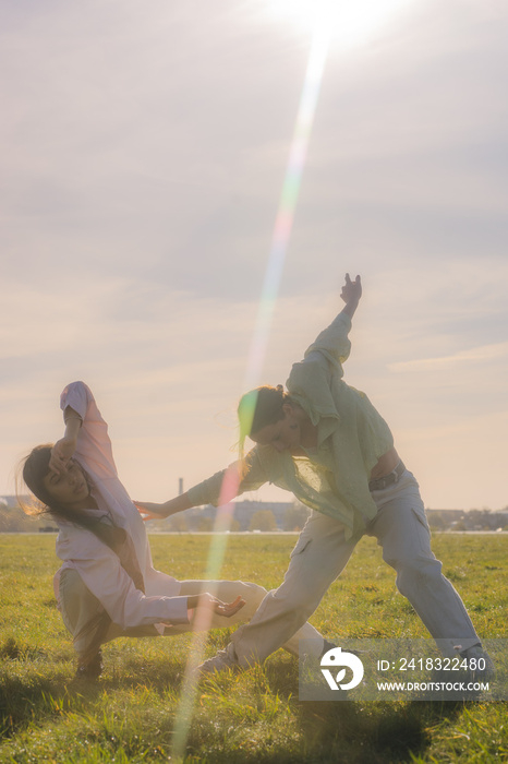 Women dancing in Nature