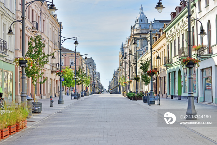 Łódź, Polska- ul. Piotrkowska.