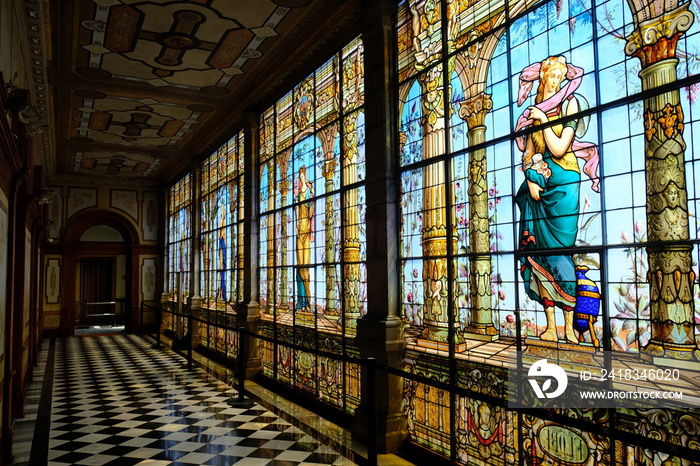 Mexico City - Chapultepec Castle stained glass window - Castillo de Chapultepec