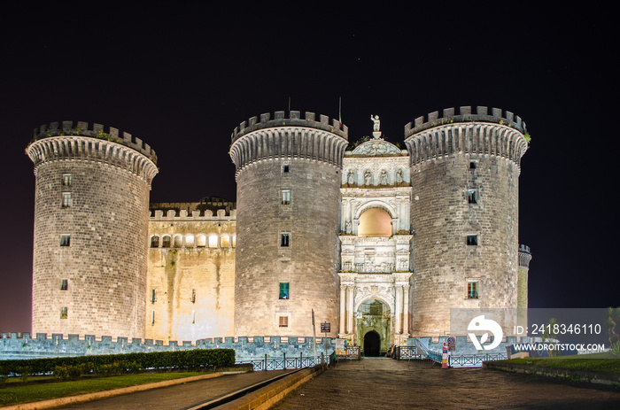 Castel nuovo is historical castle situated in port of naples. This building was used as a fortress a