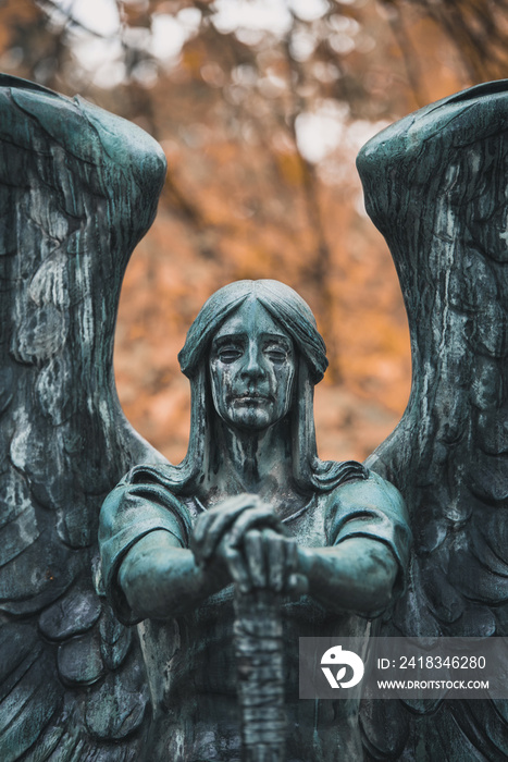 俄亥俄州克利夫兰高地湖景公墓的哈赛罗天使