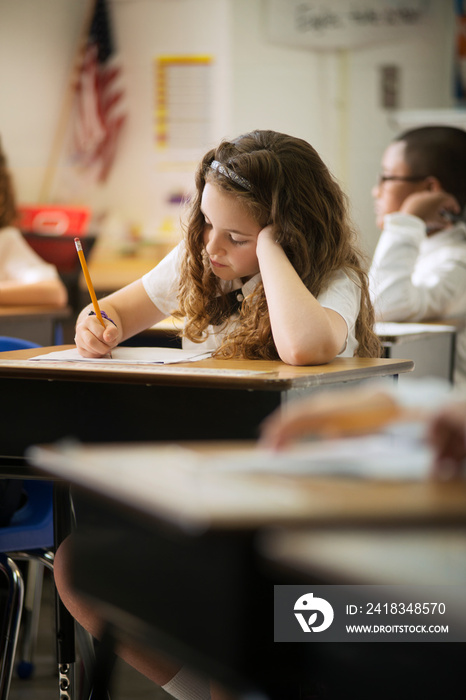 Students (8-9) in classroom