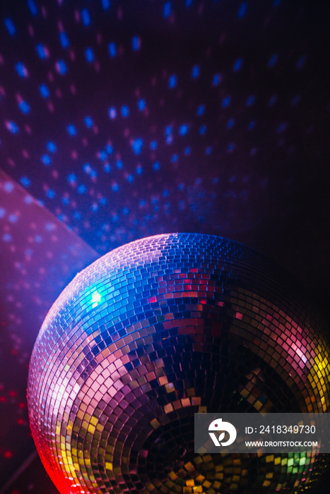 disco ball on abstract background