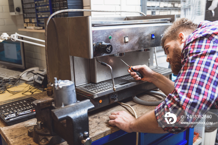 Repairing of broken coffee machine