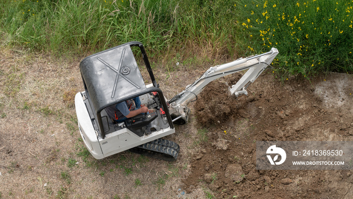 excavator at work